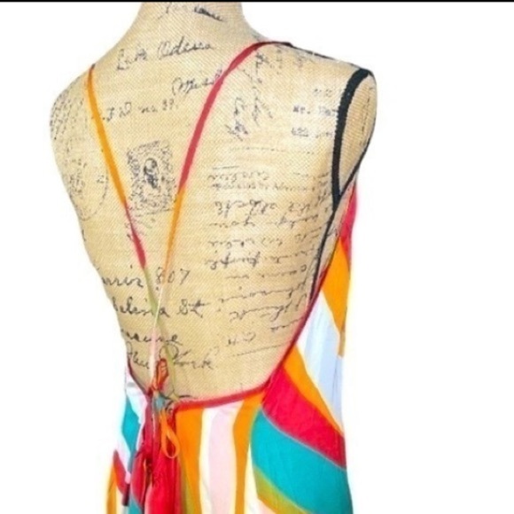 CUPSHE Maxi Slip Dress Back Out Spaghetti Straps Women’s Size Medium Mul… - Picture 3 of 9